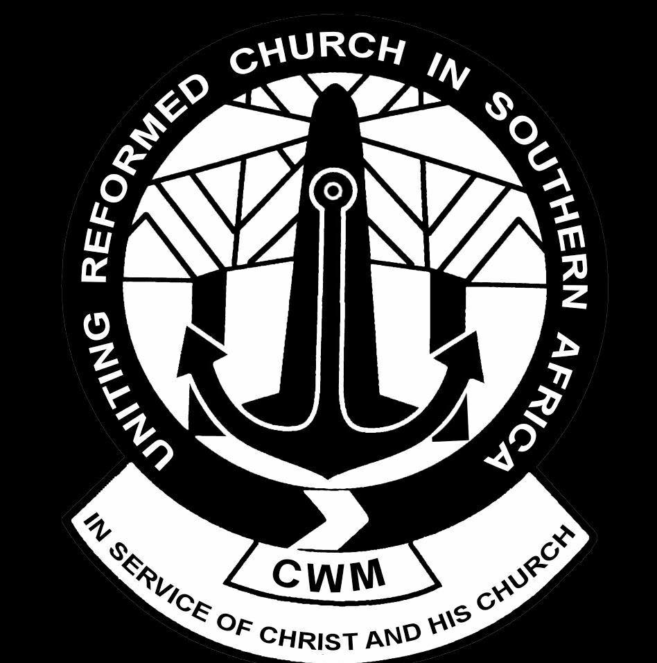URCSA Melodi Ya Tshwane Christian Women's
Ministry Emblem. Black and in color and similar to URCSA Emblem but the anchor is black surrounded by a white border and
the lighthouse is also black. At the bottom of the emblem lies the acronym 'CWM' in black font inside an arc with a
black border. Below are is the CWM motto which read 'IN SERVICE OF CHRIST AND HIS CHURCH', it is in black font.